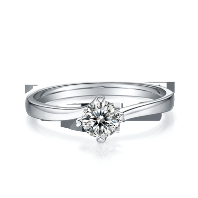anillo de plata de Moissanite 925 minimalistas de los diseños de la joyería del oro 9K