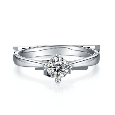 9K con señora minimalista Ring del mosaico de la joyería de plata de Moissanite