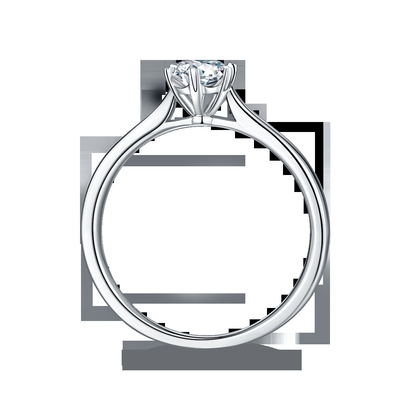 0.5ct forman el anillo de Diamond Jewelry With Silver Women del laboratorio de Hexgonal