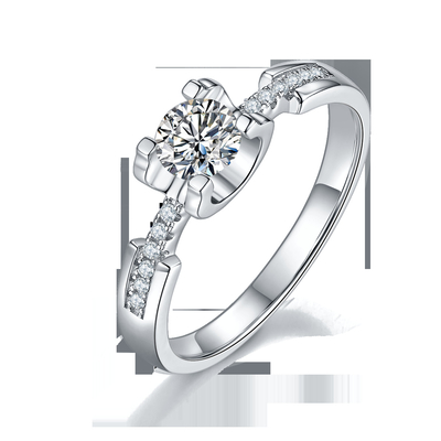 Moissanite blanco Diamond Minimalist Custom Sytle Wedding Ring For Women