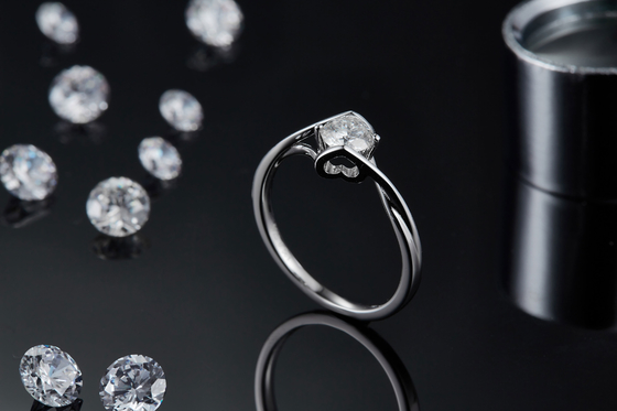 925 Sterling Silver Women Jewelry joyería natural de Ring Wedding Ring Engagement Gemstone de la promesa de Moissanite de 3 quilates