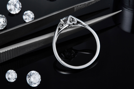 925 Sterling Silver Women Jewelry joyería natural de Ring Wedding Ring Engagement Gemstone de la promesa de Moissanite de 3 quilates