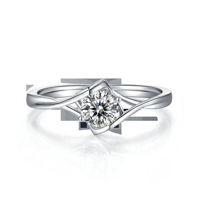 925 Sterling Silver Women Jewelry joyería natural de Ring Wedding Ring Engagement Gemstone de la promesa de Moissanite de 3 quilates