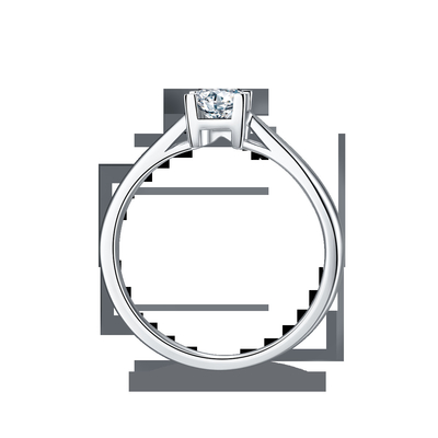 Anillos de determinación Este-Oeste únicos de Ring Anniversary CZ del compromiso de Emerald Cut Moissanite Modern Wedding de las mujeres S925