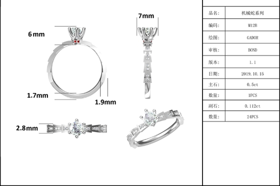 Moissanite blanco anillo único de Sytle y de Sapphire Platineve Diamonds Jewelry Women