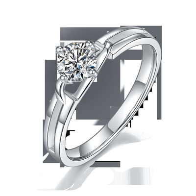 Casilla blanca Moissanite y Sapphire Platineve Diamonds Jewelry Women Ring With Silver 1.94CTW