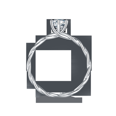 El compromiso de Moissanite para el oro blanco de la alianza de boda de Ring Set Diamonds And Sapphire de las mujeres pavimenta