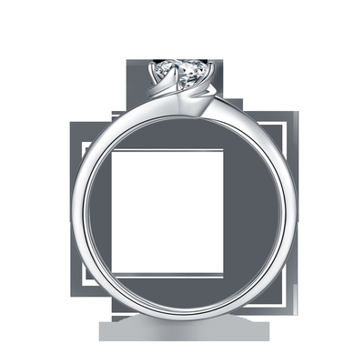 El vintage crecido laboratorio de Moissanite del quilate del oro blanco 14 inspiró el compromiso Diamond Jewelry Ring de Moissanite