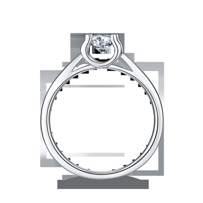 Joyería que se casa minimalista de la CZ del anillo de plata blanco de Moissanite 9K del cuadrado