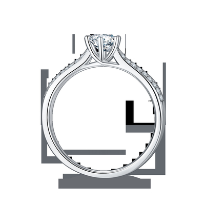 Joyería minimalista del oro de los diseños 9K, Moissanite 925 Ring Set de plata
