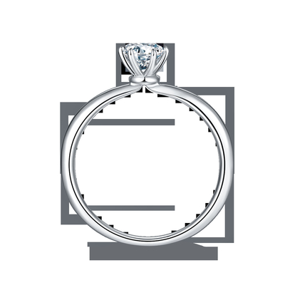 925 Sterling Silver Moissanite Diamond Rings para el compromiso de la boda