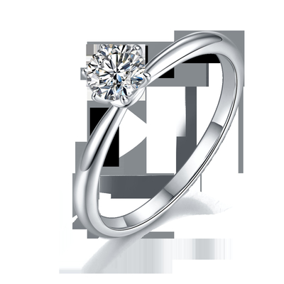925 Sterling Silver Moissanite Diamond Rings para el compromiso de la boda