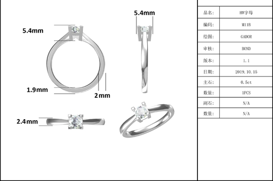 S925 ajuste Este-Oeste único Emerald Cut Moissanite Wedding Engagement Ring Modern