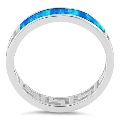 Compromiso del ópalo azul Ring For Women de Sapphire Engagement del laboratorio auténtico griego azul del modelo
