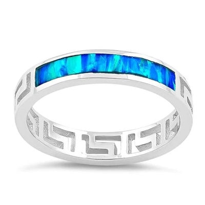 Compromiso del ópalo azul Ring For Women de Sapphire Engagement del laboratorio auténtico griego azul del modelo