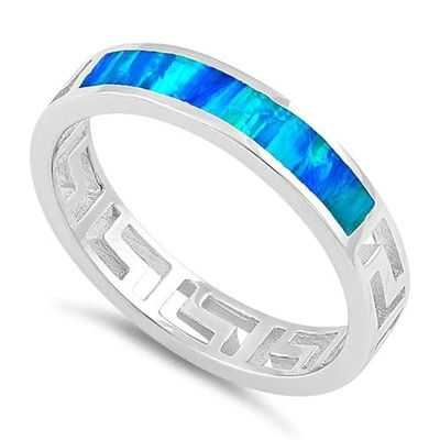 Compromiso del ópalo azul Ring For Women de Sapphire Engagement del laboratorio auténtico griego azul del modelo