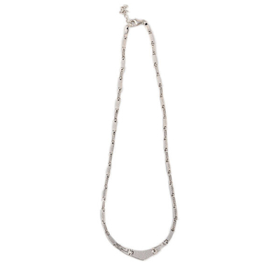 925 con el modelo único de Sterling Silver Greek diseña el collar redondo del meandro del ópalo de Bule