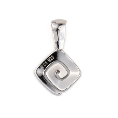 Colgante azul de 925 Sterling Silver Hawaiian Natural Retro Opal Greek Key Meandros Luxury para las mujeres