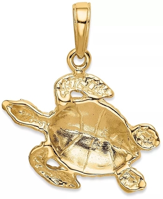 Gota del encanto del descenso de la tortuga de mar  con los cristales hechos a mano en Sterling Silver For Flawless Finish