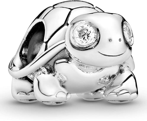 Encanto de la gota de la circona de PANDORA Jewelry Twinkling Turtle Cubic en Sterling Silver