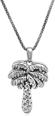 La palmera del smoking de EZ cuelga encanta 925 Sterling Silver Tree Pendant con la circona cúbica para el colgante