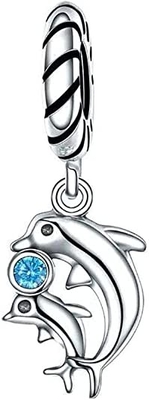 Colgante original apto del océano de ABAOLA del submarino del mundo 925 de Sterling Silver Bead Shark Turtle del encanto tropical maravilloso de los pescados