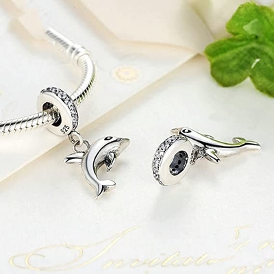 Owl Charm Bead Pendant texturizado en el oro 14K con el rodio que platea para las mujeres