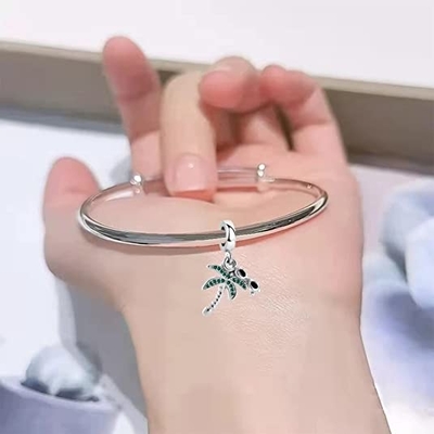 Chili Jewelry Coconut Palm Tree con la playa del día de fiesta de las gafas de sol encanta compatible con Pandora Charms Bracelets