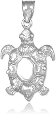 Colgante de 925 Sterling Silver Sea Turtle Charm para las muchachas de las mujeres