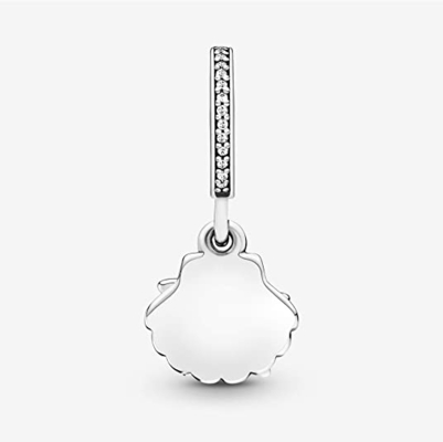 Colgante del collar de Sterling Silver High Polished Seashell con 18&quot; cadena de la caja