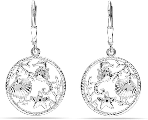 Árbol 925 Sterling Silver Stingray Necklace Manta Ray Turtle Dolphin Charm de la señora
