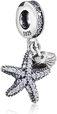 Las estrellas de mar tropicales de la tortuga de mar del encanto de la vida del océano de LuxglitterLin esmaltan para colgar la gota para el europeo