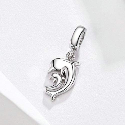 La sirena del encanto de la tortuga del encanto de la plata del colgante 925 de las gotas gotea a Shell Charm Lucky Sea Turtle para colgar para las pulseras