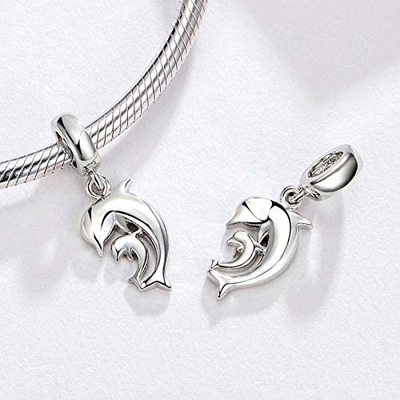 La sirena del encanto de la tortuga del encanto de la plata del colgante 925 de las gotas gotea a Shell Charm Lucky Sea Turtle para colgar para las pulseras