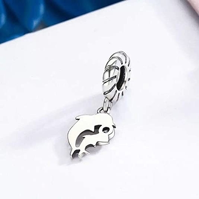 La sirena del encanto de la tortuga del encanto de la plata del colgante 925 de las gotas gotea a Shell Charm Lucky Sea Turtle para colgar para las pulseras