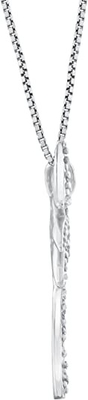 Sonrisa de plata - collar pendiente del árbol sólido de Sterling Silver Beautiful Tropical Palm, con la cadena de ancla 17.5inch para las mujeres