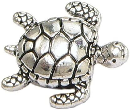 el espaciador animal de las estrellas de mar de plata de la antigüedad 50Pcs gotea la vida marina tibetana 10x11m m del océano del metal