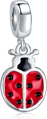 Personalice las gotas rojas del encanto de Lucky Ladybug Insect Gardener Dangle para la adolescencia de las mujeres
