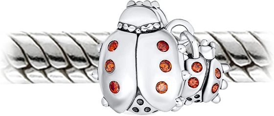 Personalice las gotas rojas del encanto de Lucky Ladybug Insect Gardener Dangle para la adolescencia de las mujeres
