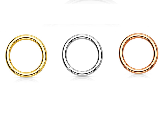 Hélice que perfora el Clicker del oro 14K para el Tragus 16g-40g del cartílago