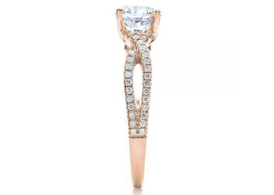 ODM natural del OEM de la dimensión de 0.8ct Diamond Engagement Rings 6.0M M
