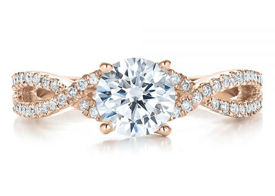 ODM natural del OEM de la dimensión de 0.8ct Diamond Engagement Rings 6.0M M