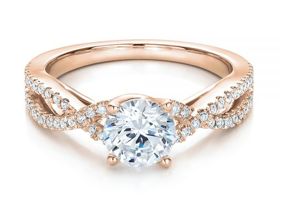 ODM natural del OEM de la dimensión de 0.8ct Diamond Engagement Rings 6.0M M
