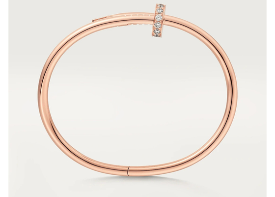 ODM del wideth de Rose Gold Bangle 3.5m m de la joyería del oro sólido de 0.59ct 18K