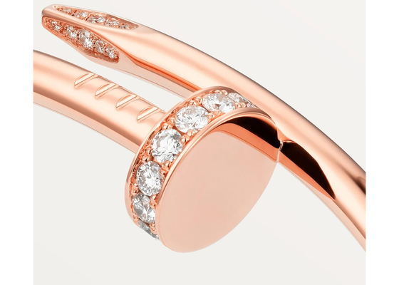 ODM del wideth de Rose Gold Bangle 3.5m m de la joyería del oro sólido de 0.59ct 18K