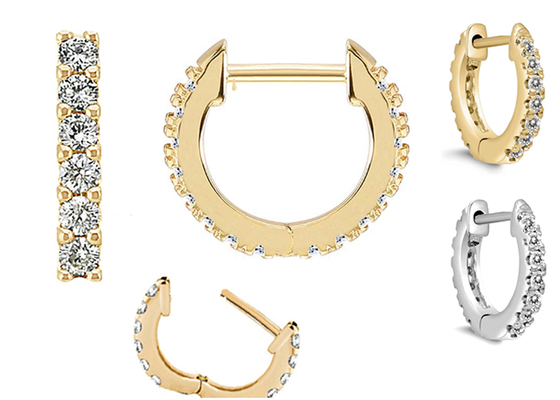 el aro de perforación de los pendientes de la joyería del cuerpo del oro de 14k 0.2ct forma el ODM de 8m m para las muchachas de las mujeres