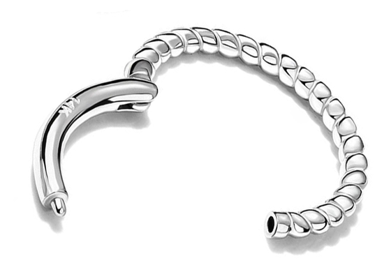 Anillo de nariz torcido del oro de la cuerda 14k 18G, Clicker de perforación de la nariz para el regalo