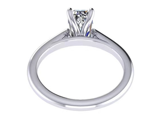 1,05 joyería del oro sólido del Ct 14K, Emerald Cut Diamond Engagement Rings EM7.86×2.89MM