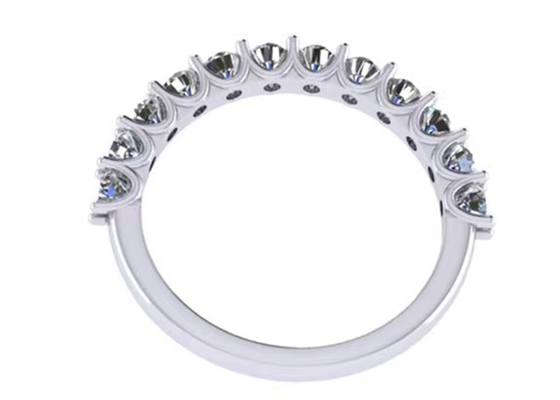 compromiso de 1,2 ct y tamaño del peso RD2.7MM de Ring Set 1.93g de la boda