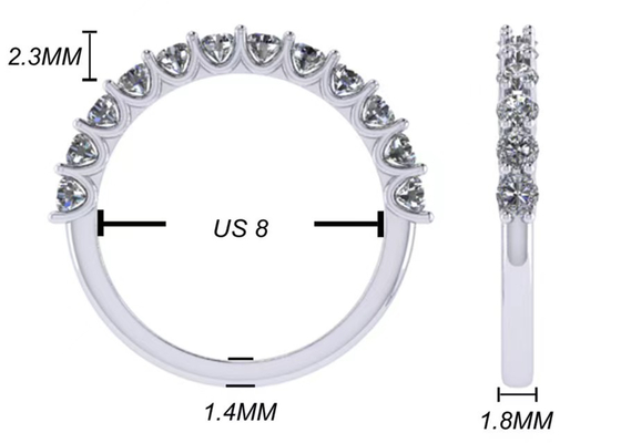 compromiso de 1,2 ct y tamaño del peso RD2.7MM de Ring Set 1.93g de la boda
